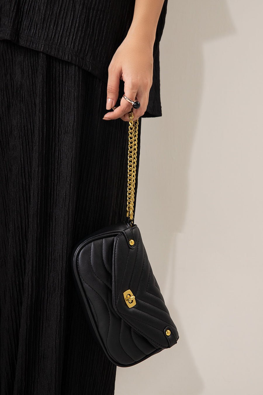 Quilted Crossbody Bag with Coin Purse – Trendy & Functional Set 8001#