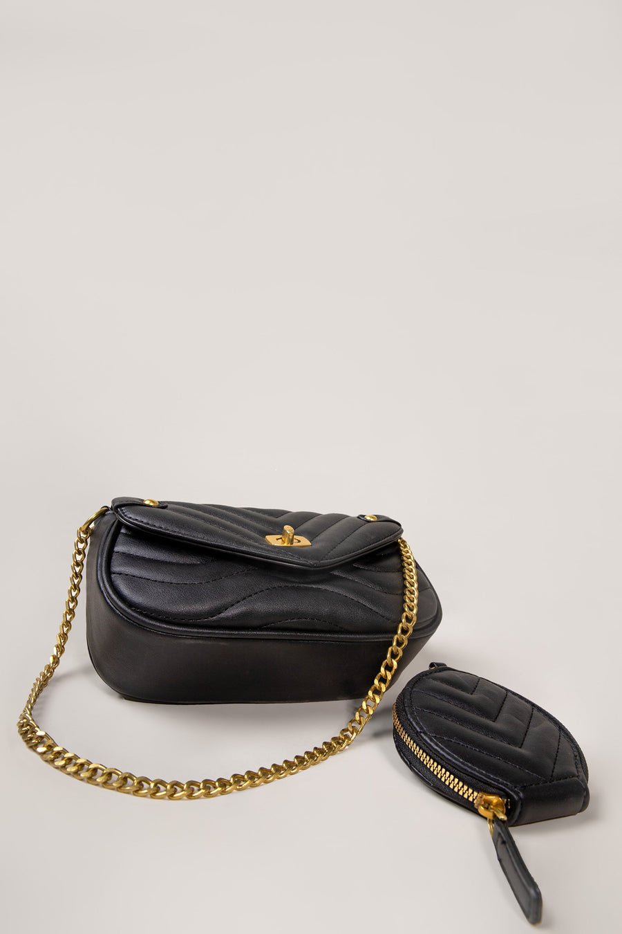 Quilted Crossbody Bag with Coin Purse – Trendy & Functional Set 8001#