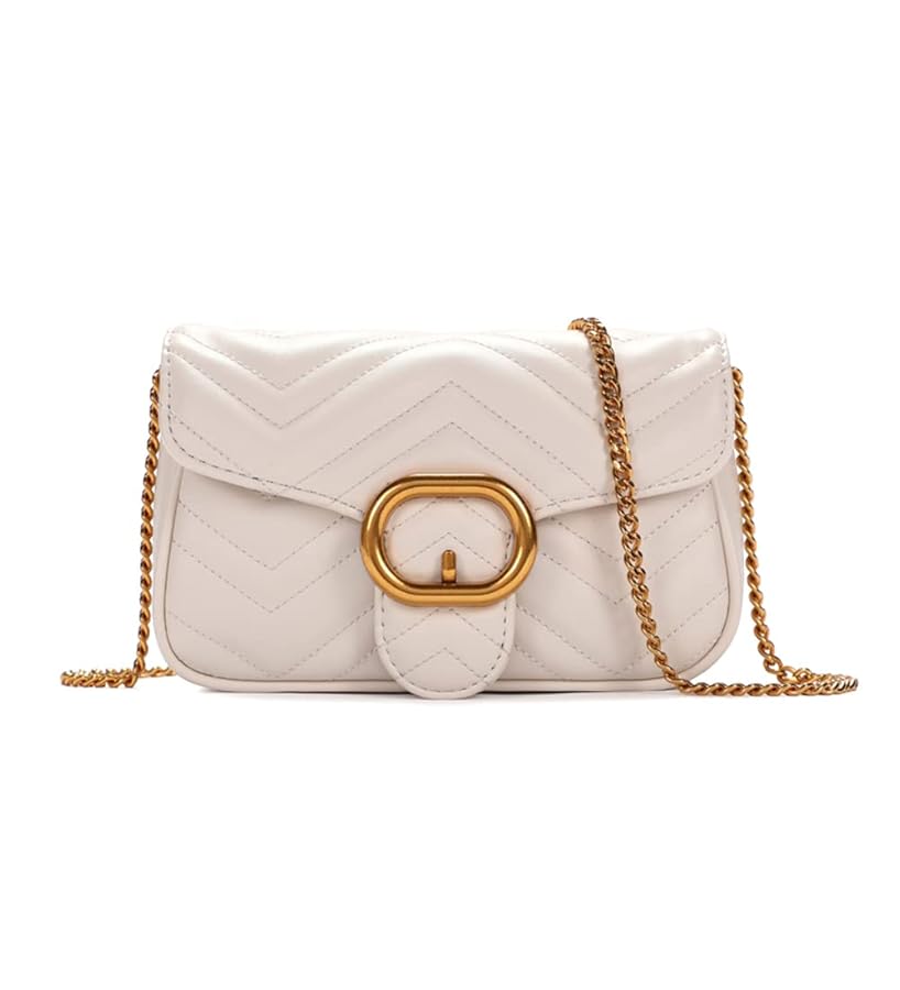 Quilted Chain Shoulder Bag – Compact & Statement-Ready 8X039#