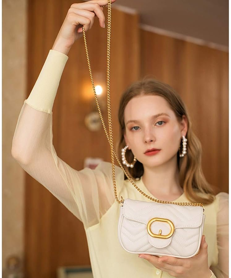 Quilted Chain Shoulder Bag – Compact & Statement-Ready 8X039#