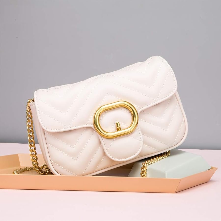 Quilted Chain Shoulder Bag – Compact & Statement-Ready 8X039#