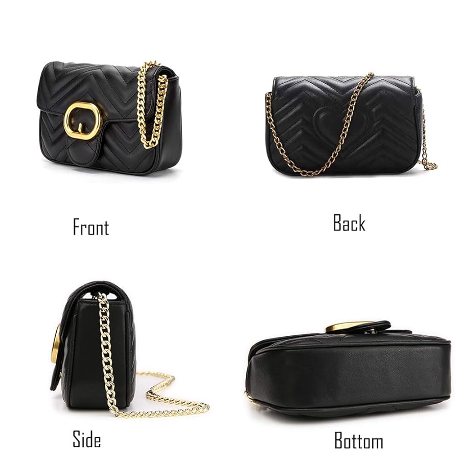 Quilted Chain Shoulder Bag – Compact & Statement-Ready 8X039#