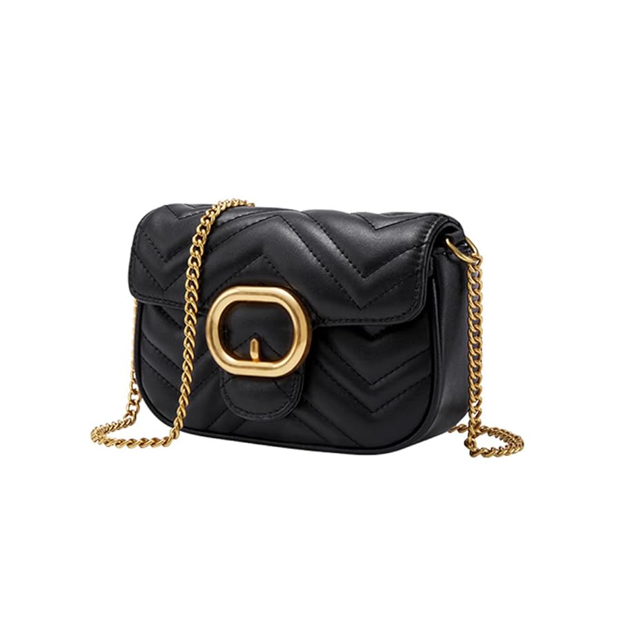 Quilted Chain Shoulder Bag – Compact & Statement-Ready 8X039#