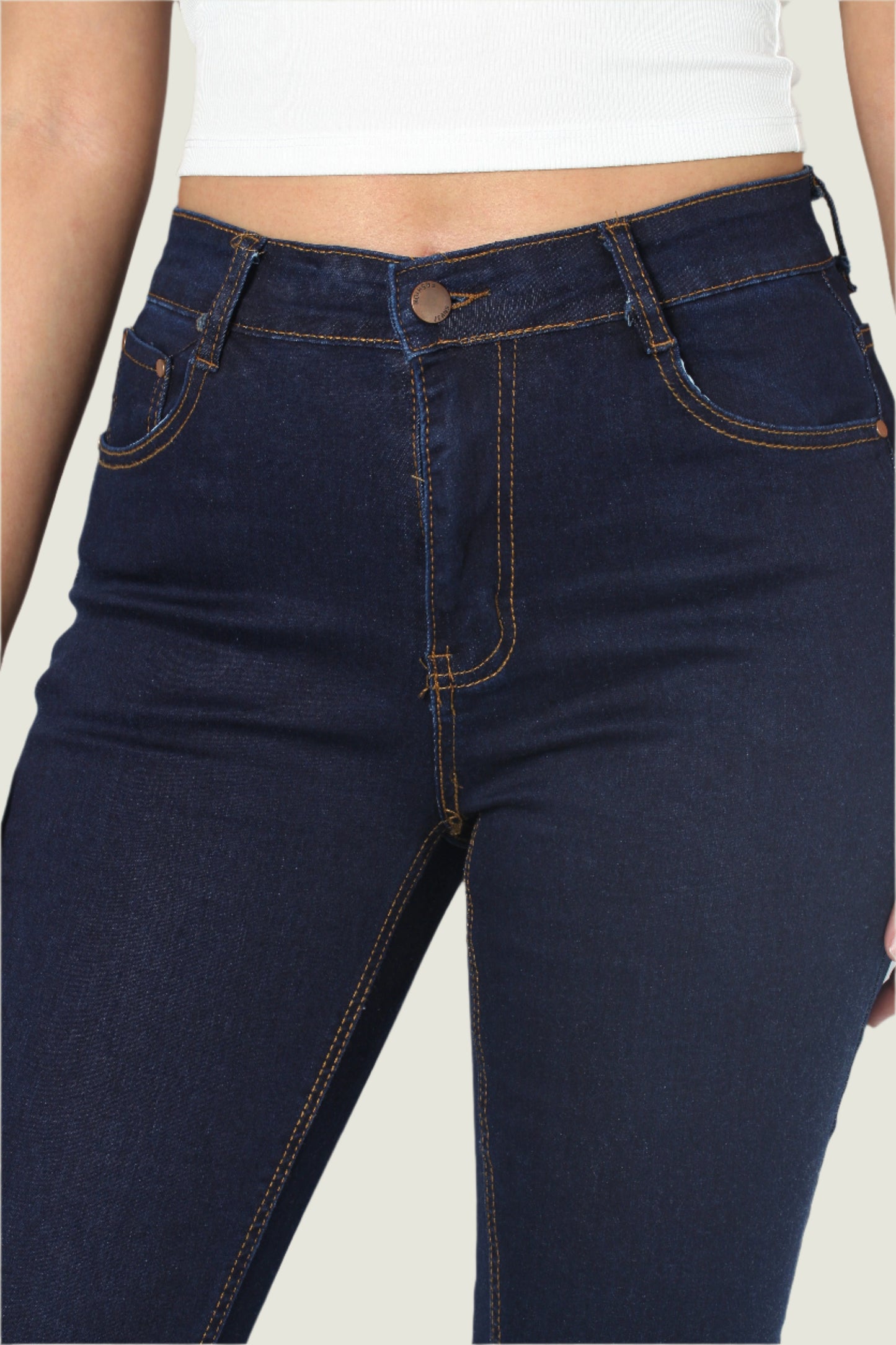 Dark Blue High Rise Skinny Fit Denim Jeans