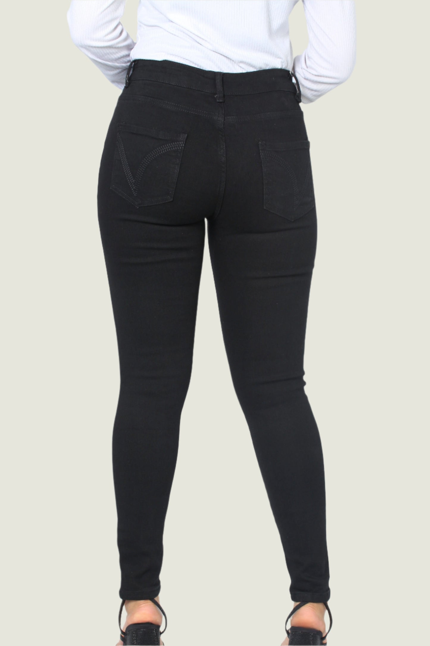 Mid Rise Denim Skinny Jeans for Women