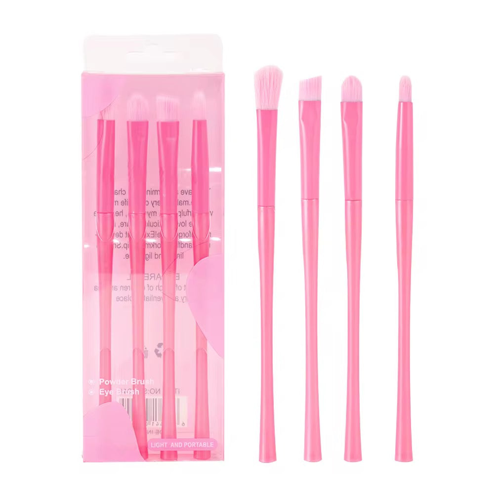 Eyeshadow Brush Set – 4pc Soft Blending Brushes- Random Colour
