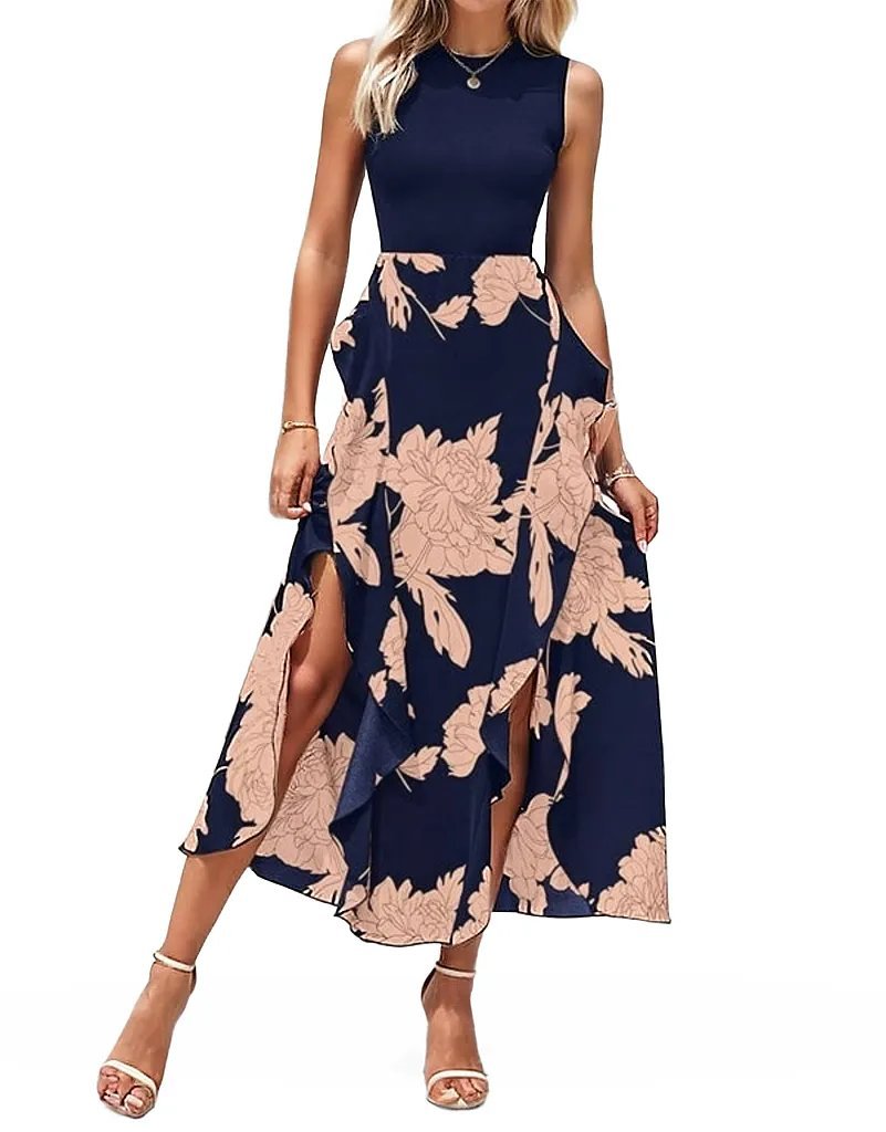 Ladies Maxi Floral Print Summer Dress XD21