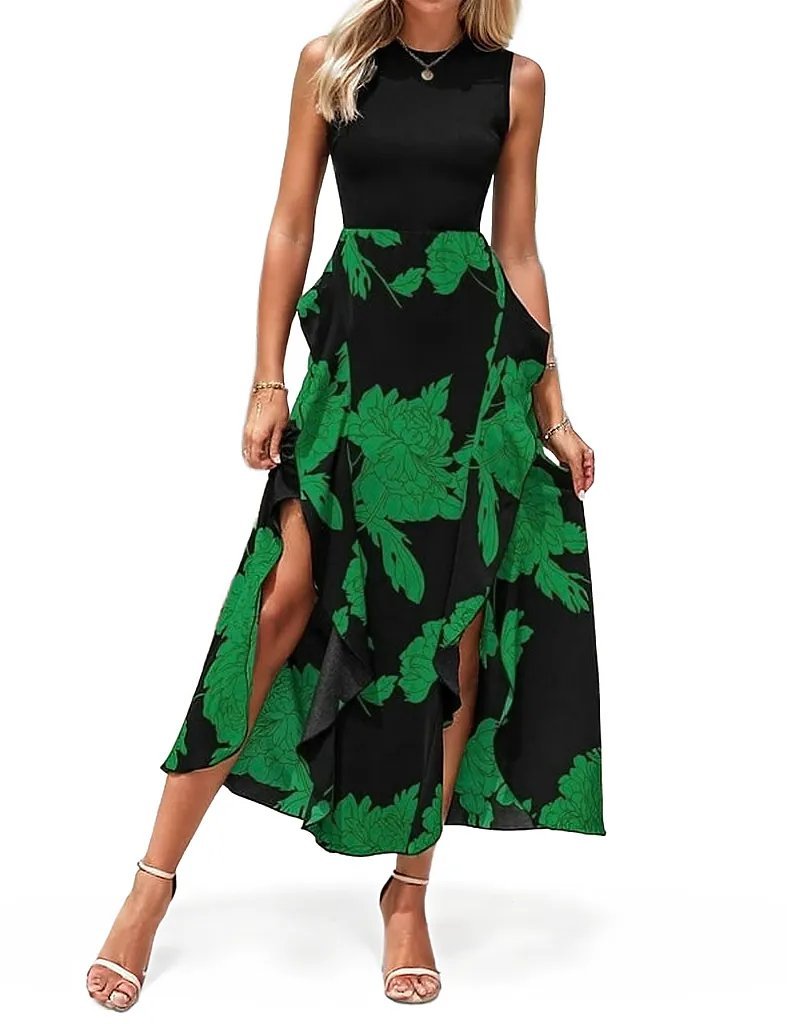 Ladies Maxi Floral Print Summer Dress XD21