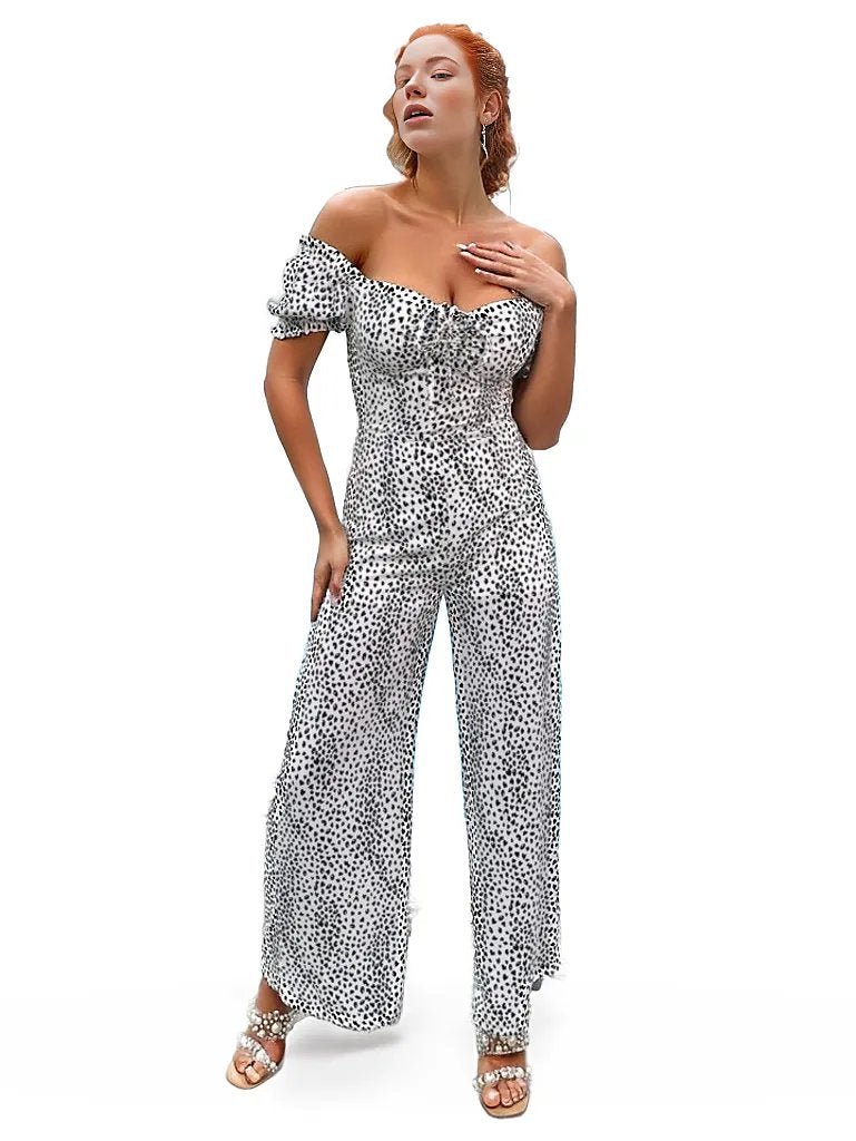 Leopard Bardot Jumpsuit XD21