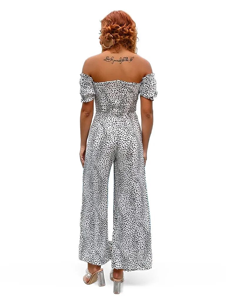 Leopard Bardot Jumpsuit XD21