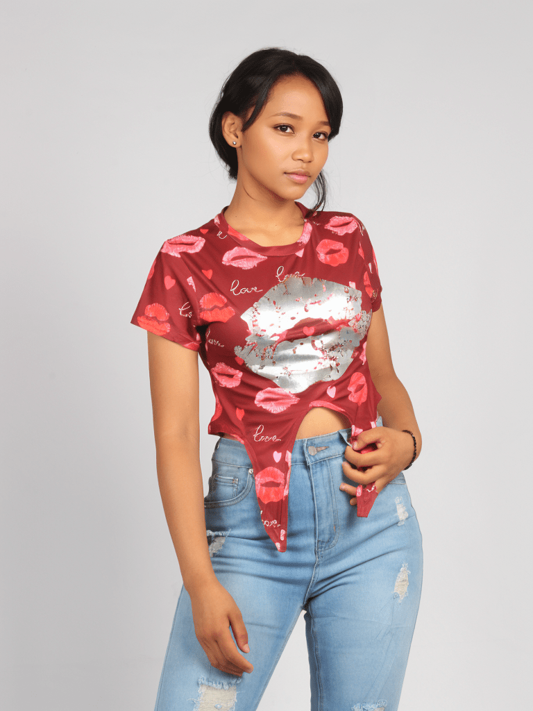Lips Summer Crop Top XD21