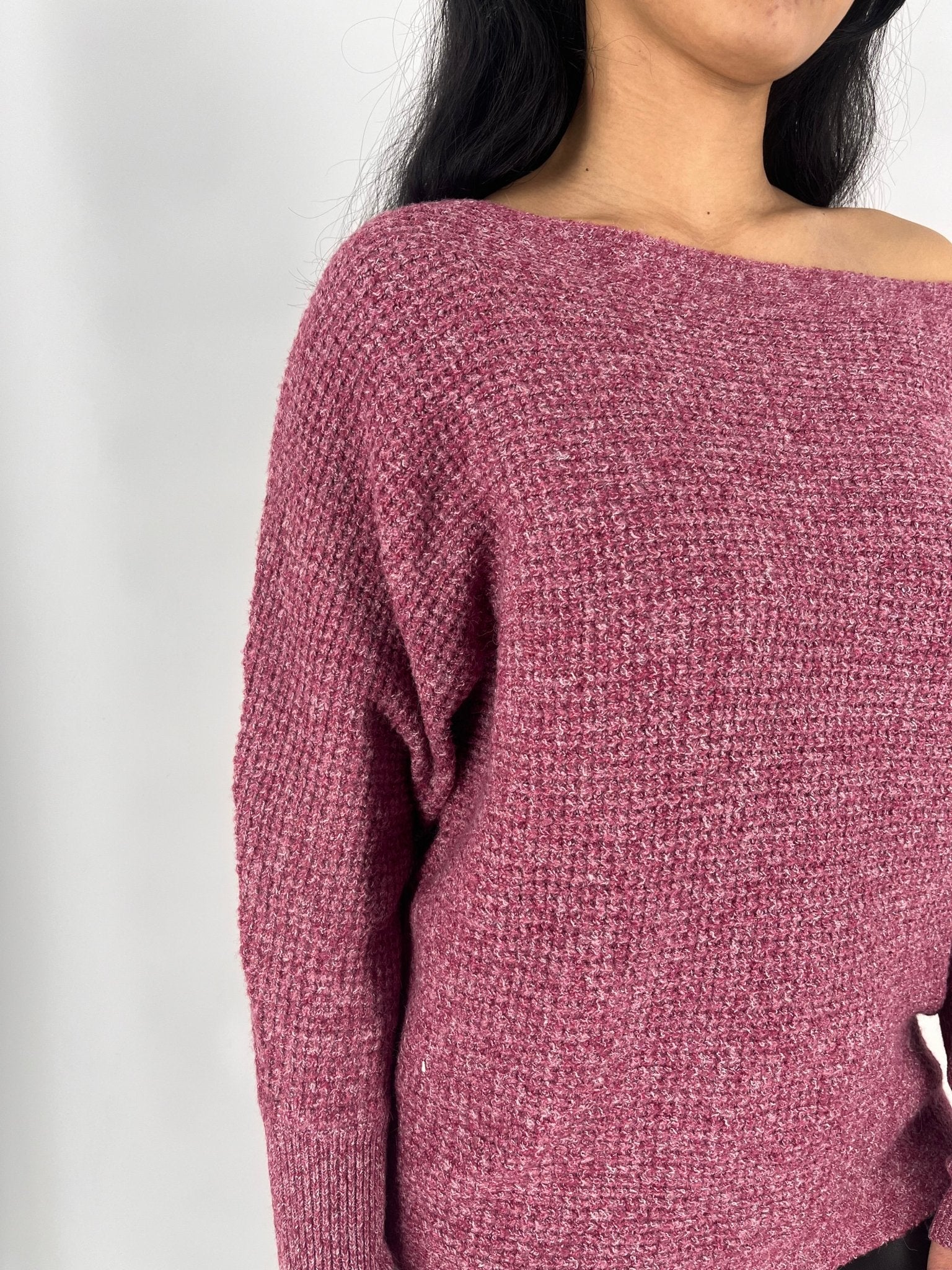 Long Sleeve Batwing Knitted Jersey XD21