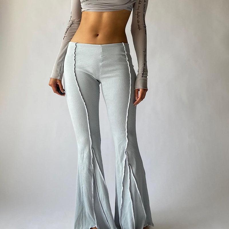 Low Waist Bell Bottoms Stretch Flare Pants XD21 - Main Image