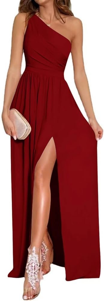 One Shoulder High Split Sleeveless XD21