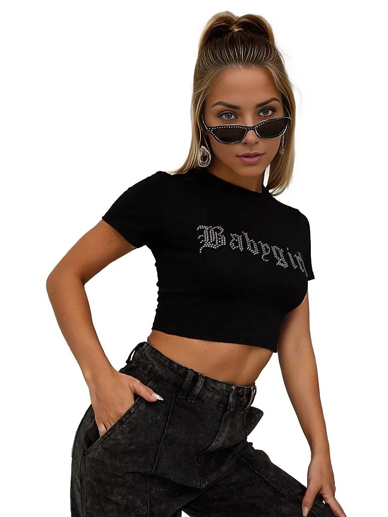 Solid Mock Neck Crop Top XD21