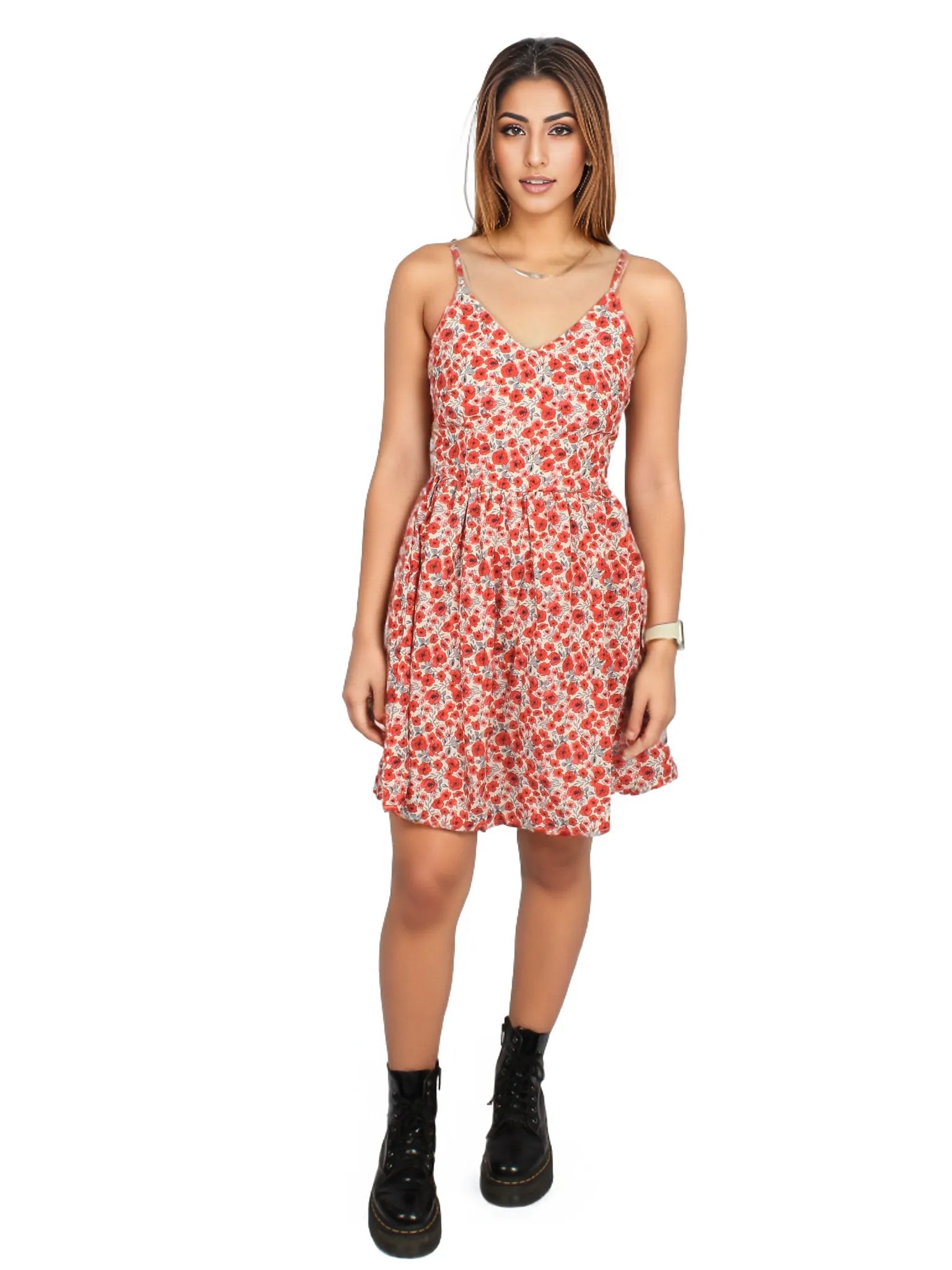 Spaghetti Strap Mini Ditsy Dress XD21