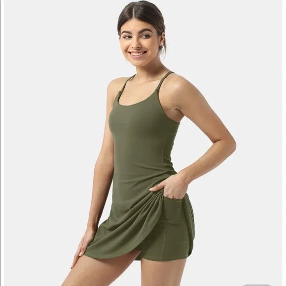 Spaghetti Strap Tennis Dress with shorts XD21