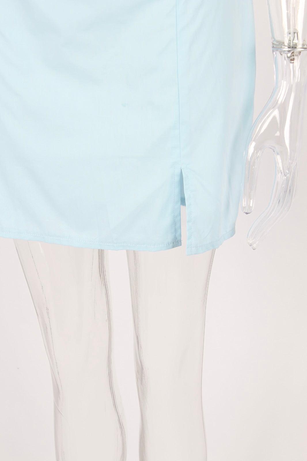 Summer mini dress with slit - XD21