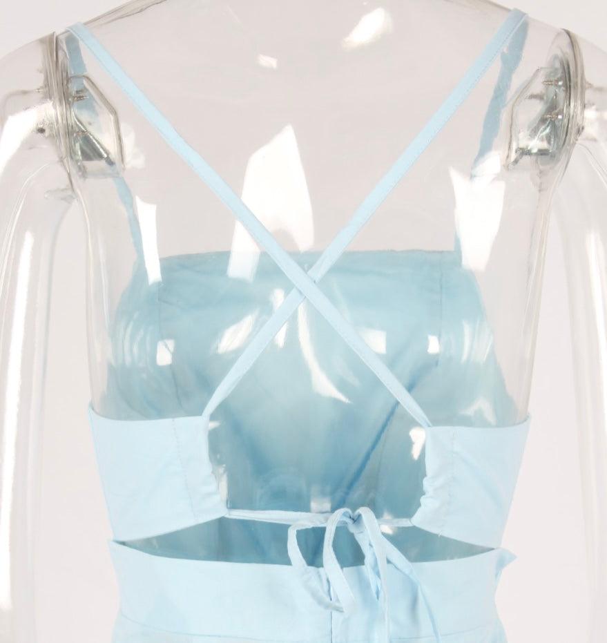 Summer mini dress with slit - XD21