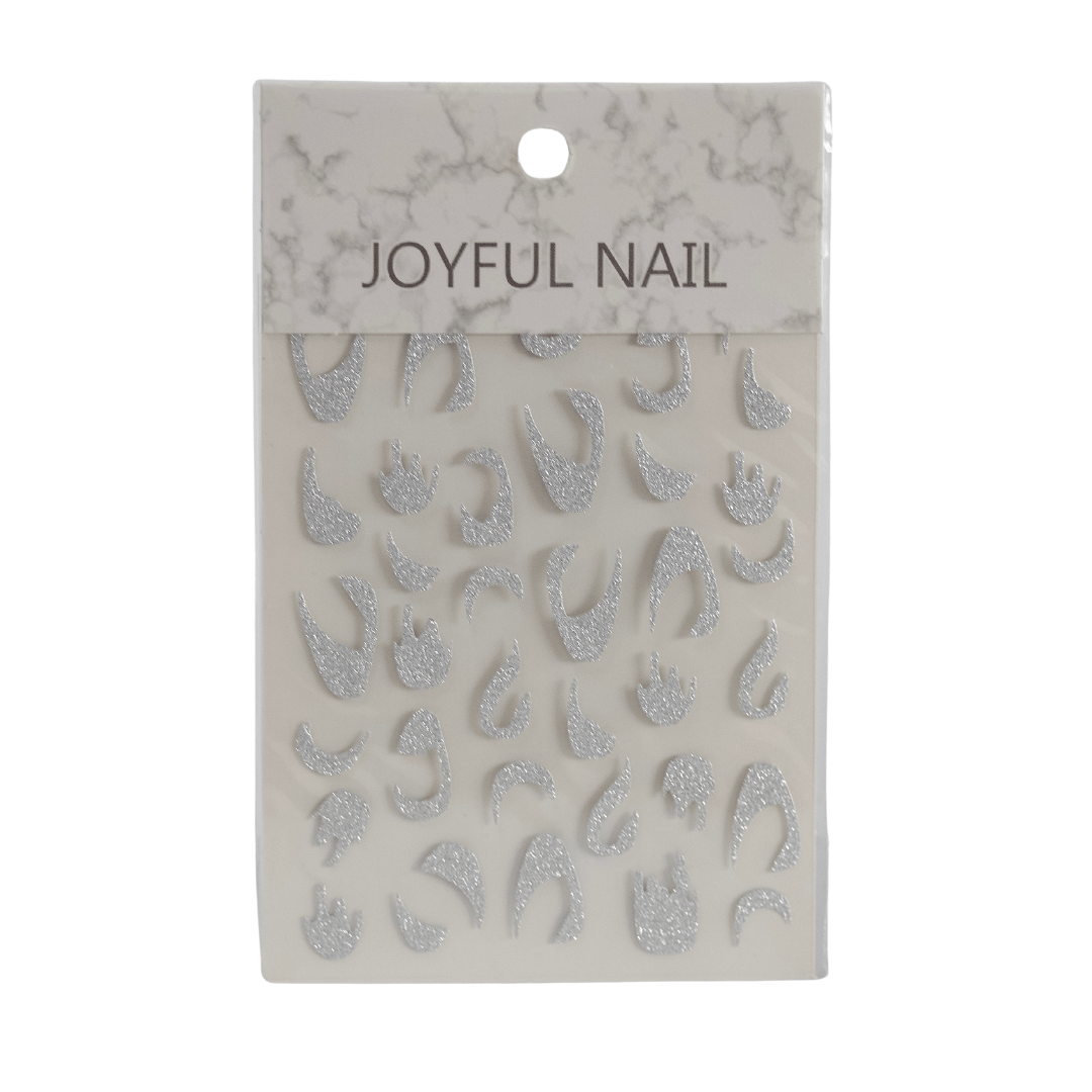 Glitter Silver Multicolour Nail Art Stickers – Sparkling, Easy-to-Apply