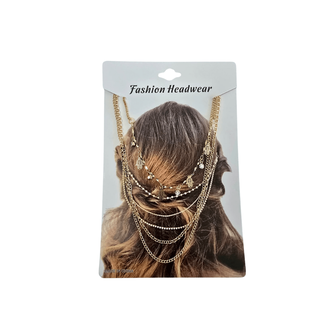 Elegant Gold Chain Butterfly Hair Accessory – Boho Chic Headpiece