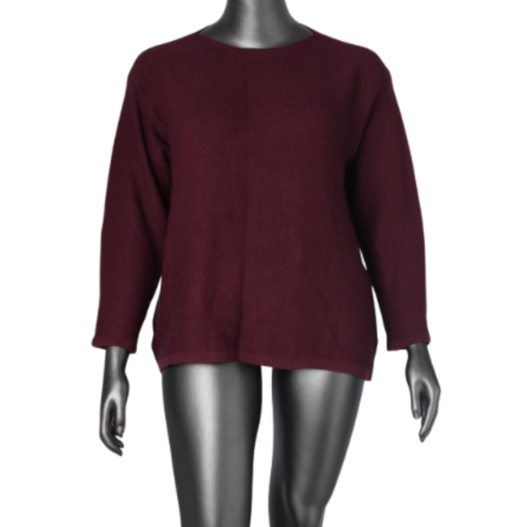 Boatneck Long Sleeve Jersey Sweater