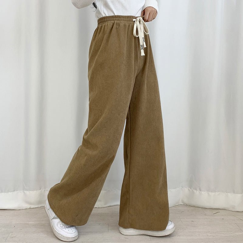 Velvet Wide Leg High Waist Trousers XD21