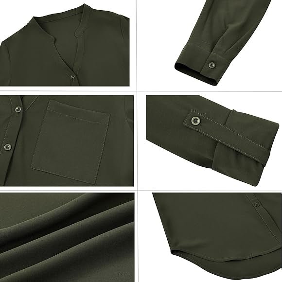 Viscose long sleeve button up shirt XD21