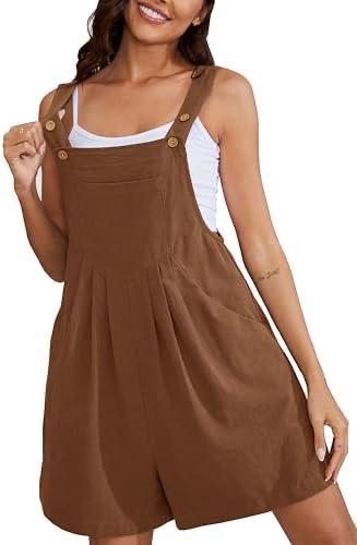 Casual Sleeveless Pinafore Jumpsuit - Overall Romper