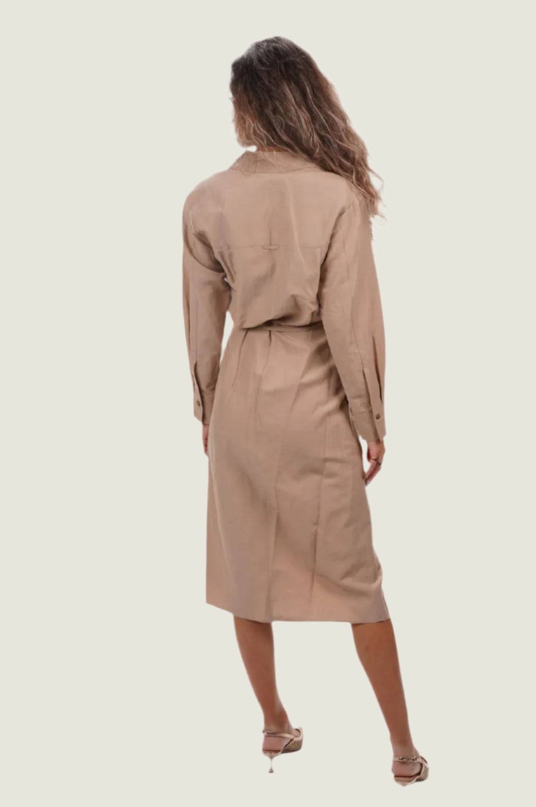 Flattering Wrap Style Shirt Dress