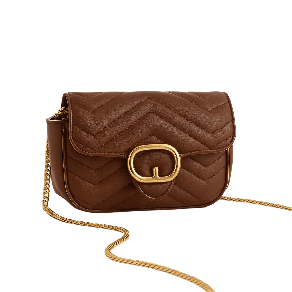 Quilted Chain Shoulder Bag – Compact & Statement-Ready 8X039#