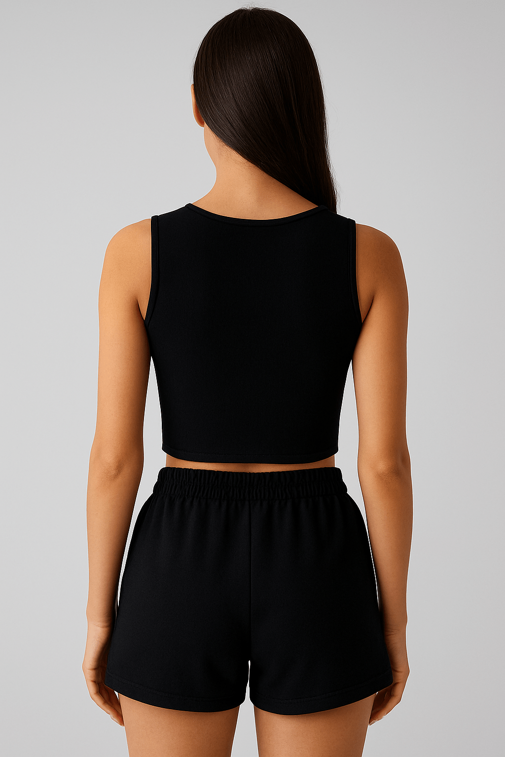 Black Front Twist Outfit Set