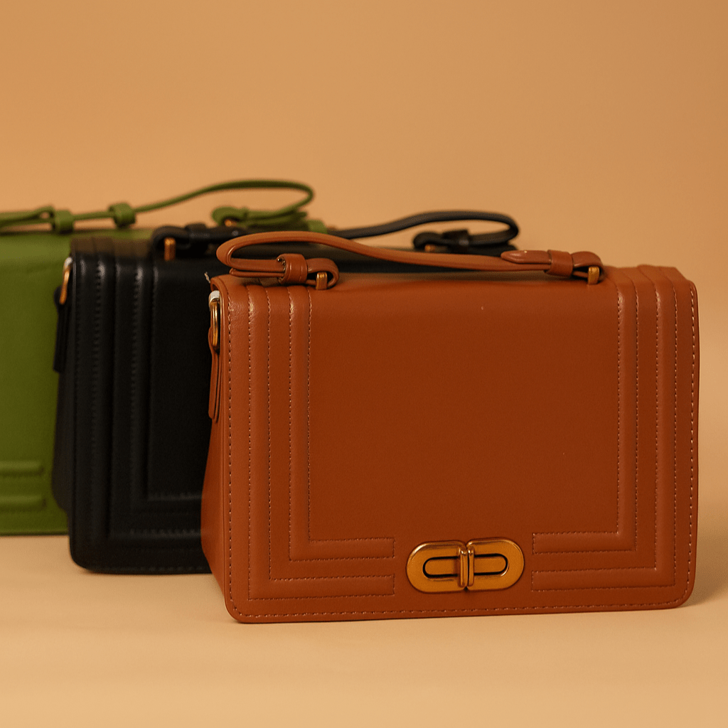 60023 Box-Style Structured Handbag – Sleek, Modern & Multi-Way Wear