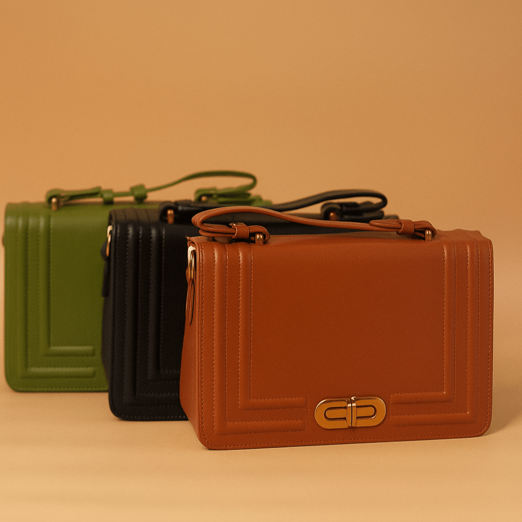 60023 Box-Style Structured Handbag – Sleek, Modern & Multi-Way Wear