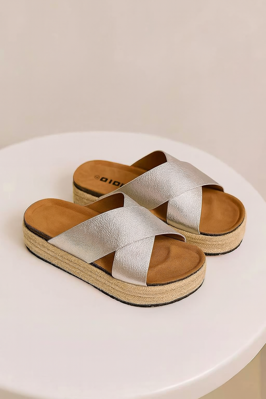 Women’s Cross Strap Platform Slide Sandals