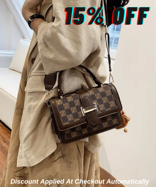 Letter printing portable casual shoulder crossbody bag
