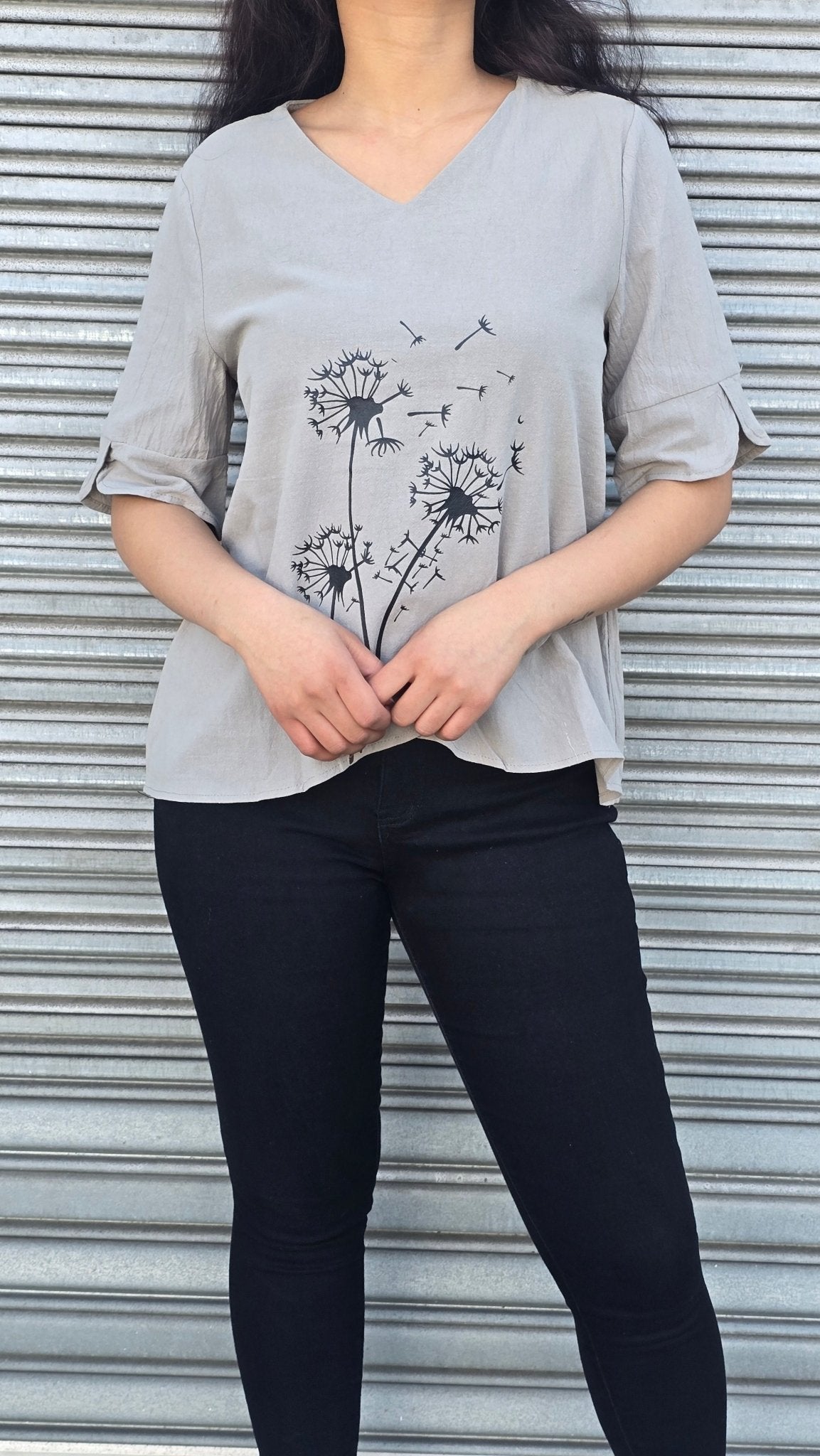 Flower Dandelion Short Sleeve Top