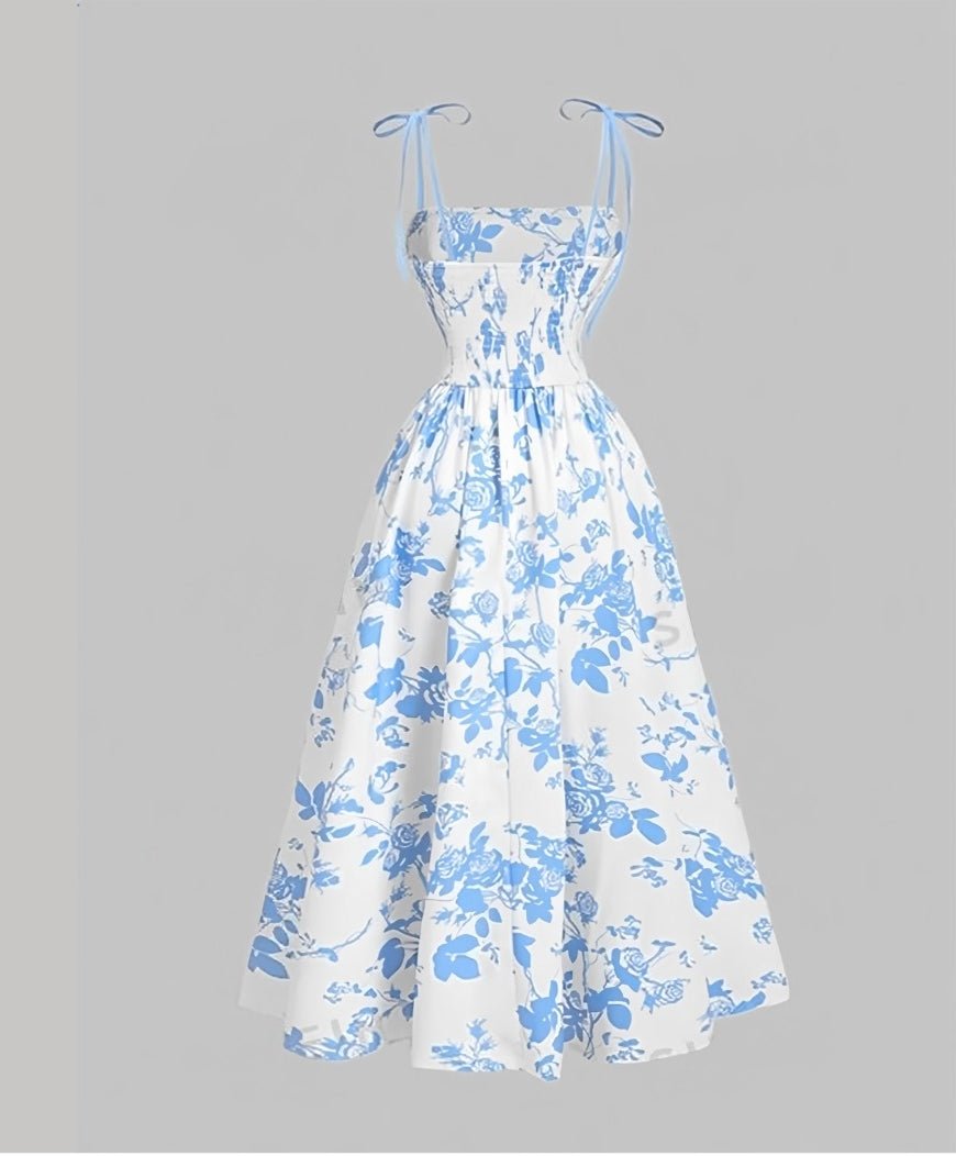 Tie Strap Sweetheart Maxi Dress