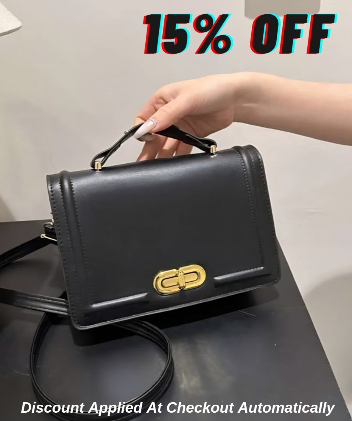 60023 Box-Style Structured Handbag – Sleek, Modern & Multi-Way Wear