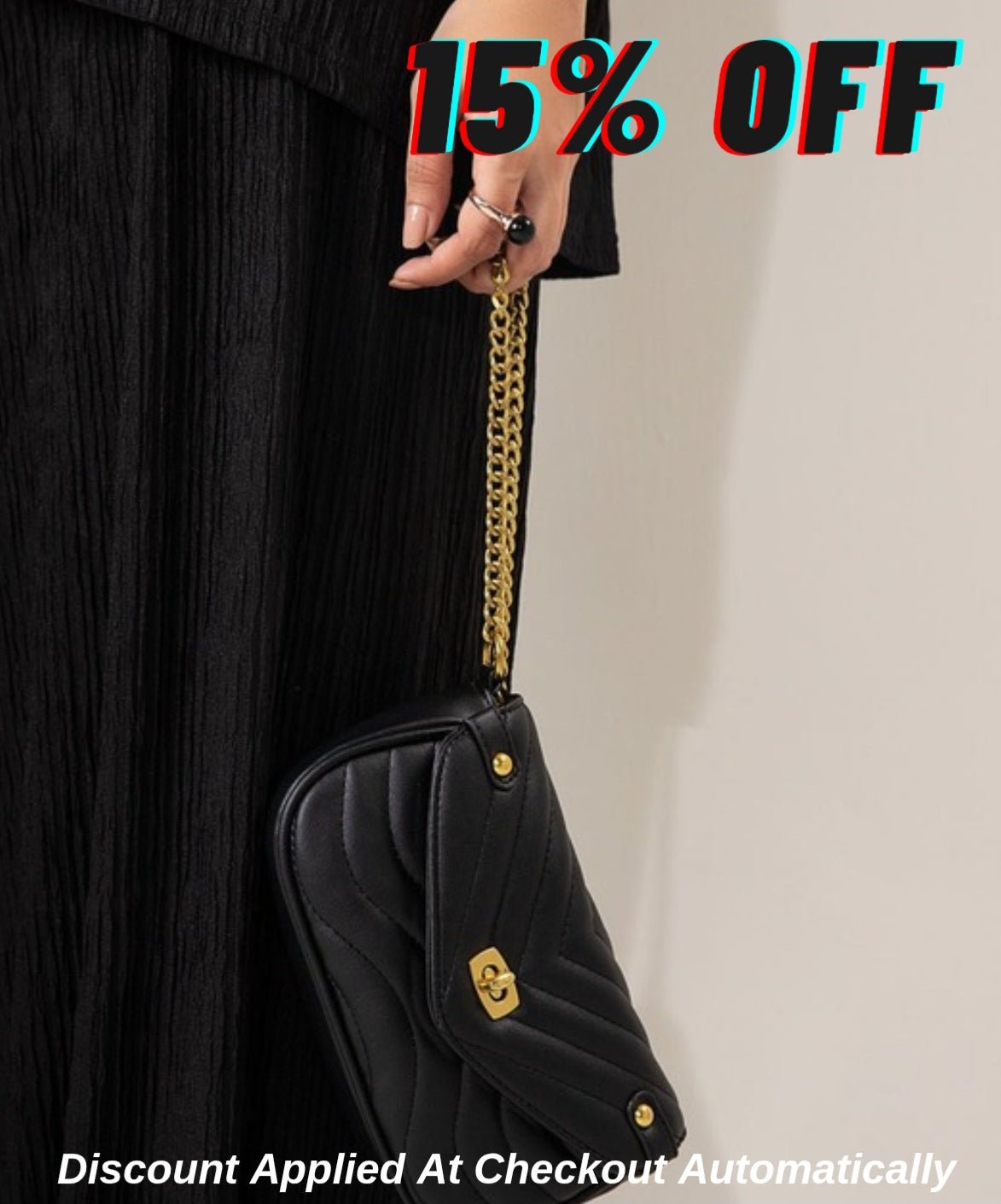 Quilted Crossbody Bag with Coin Purse – Trendy & Functional Set 8001#