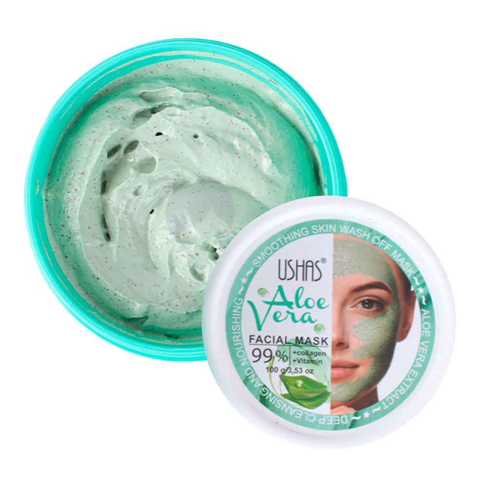 Ushas Aloe Vera Wash Off Clay Mask - Hydrating & Purifying