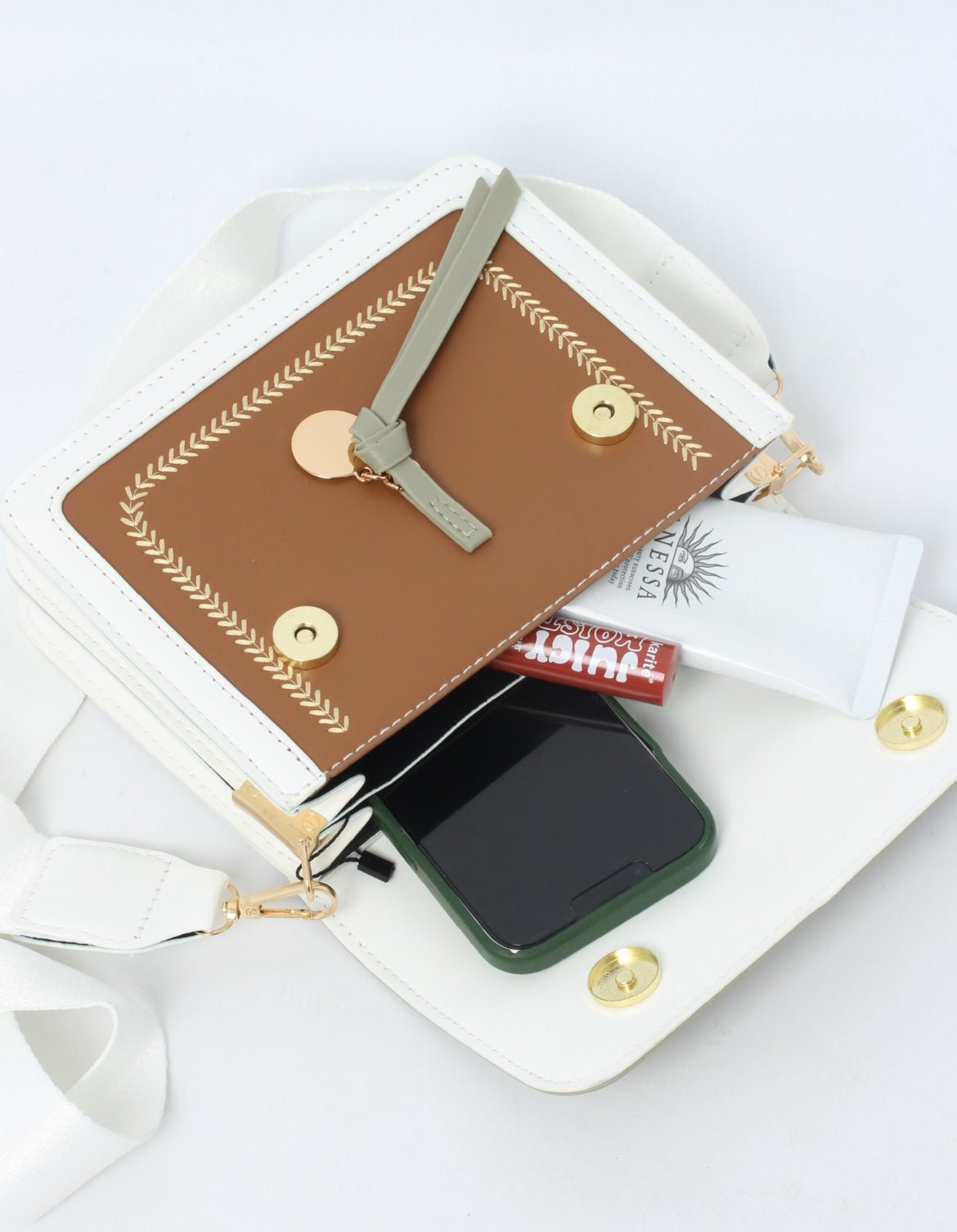 Stylish Colorblock Crossbody Bag – Compact & Chic LYL076
