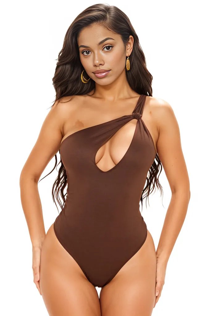 One Shoulder Strap Hollow Bodysuit