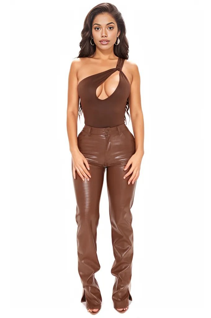 One Shoulder Strap Hollow Bodysuit