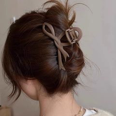 Simple Ribbon Decor Style Hair Grip 1pc