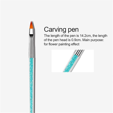 Vibrant Colourful Nail Brush 7pc Set - Precision and Style for Flawless Nail Art!