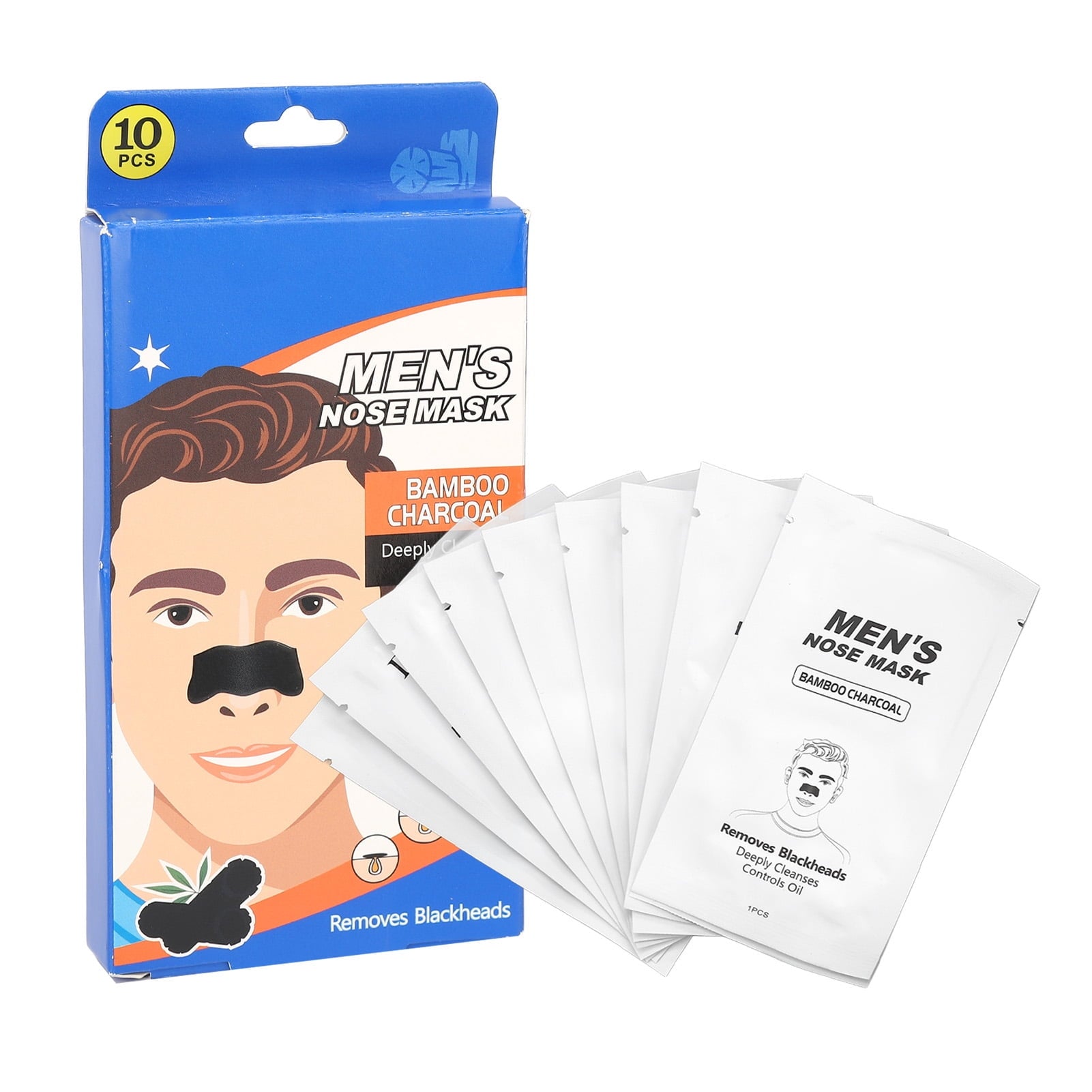 Men's Bamboo Charcoal Nose Mask - Deep Cleansing Blackhead Removal
