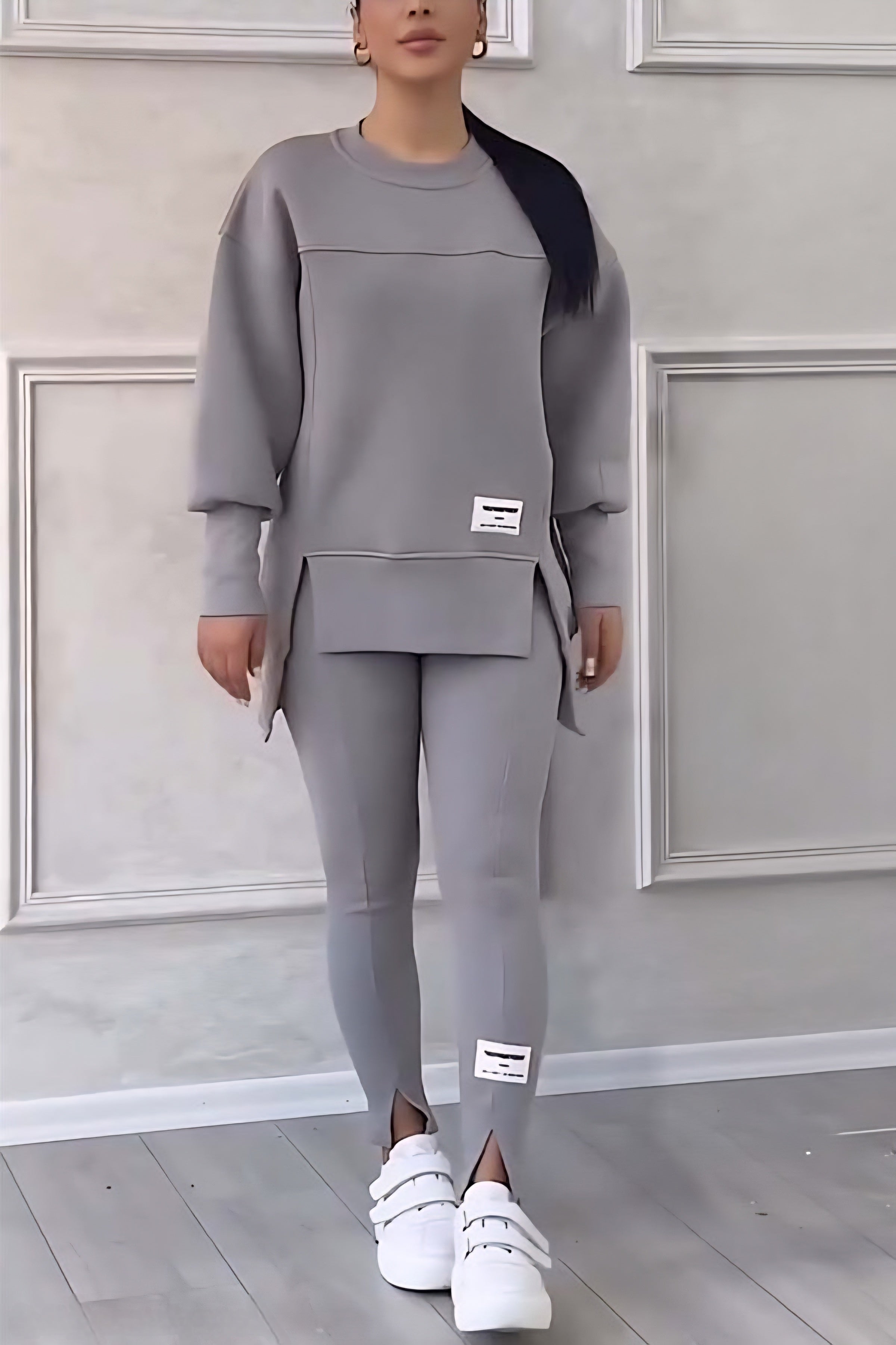 Casual Sweatshirt & Leggings Two-Piece Set for Women