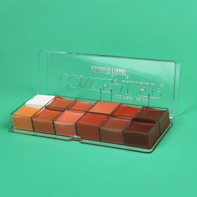 12 Colors Concealer Palette, Coverage Long Lasting Contour Cream