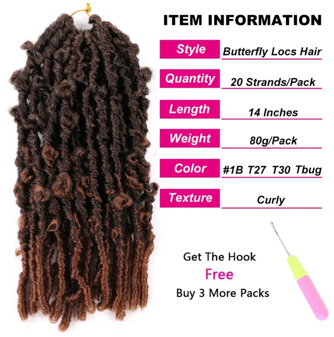Butterfly Locs Medium Length Hair Extensions